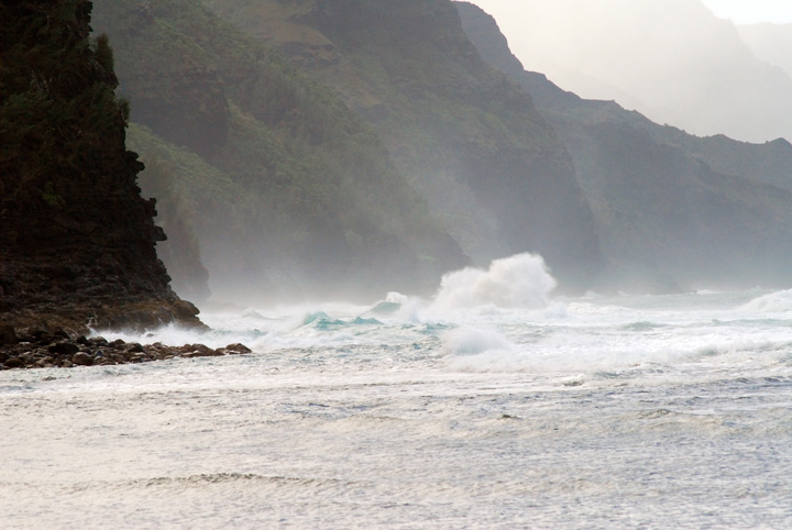 Exploding Wave off Ke'e Beach, Kaua'i