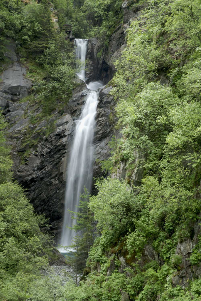 Waterfall, near Bourg-St-Pierre, Switzerland