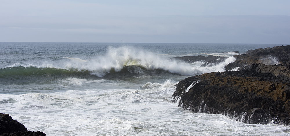 Colliding Waves, Yachats, Oregon