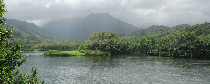 Wainiha River panorama, Kaua'i