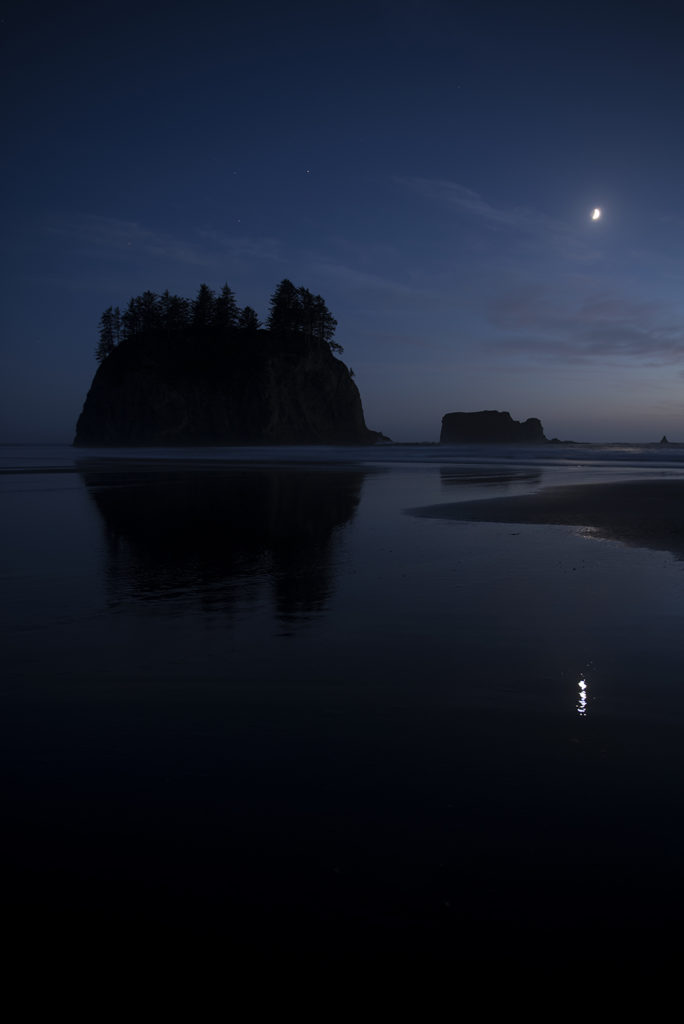 Sea Stacks After Dark, Second Beach, Olympic National Park, Washington